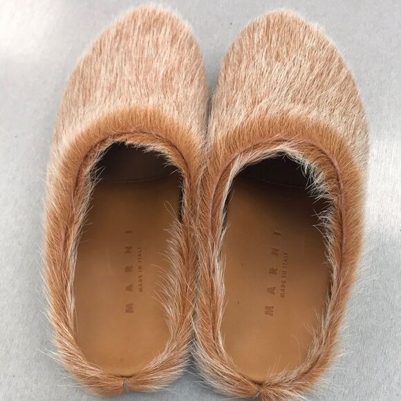 Women's Tan Faux Fur Slip-On Shoes - Picture 3 of 7